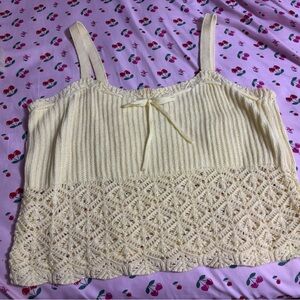 Wild Fable Cream Knit Camisole Top